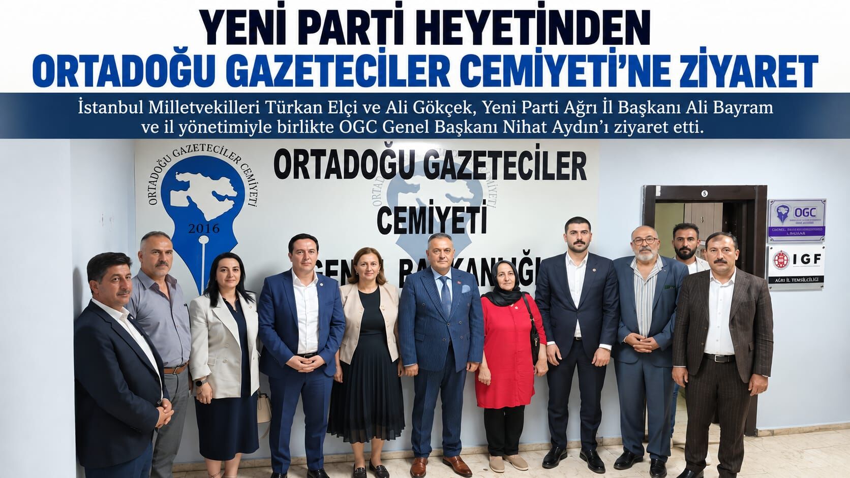 Yeni Parti’den Ortadoğu Gazeteciler Cemiyeti’ne Anlamlı Ziyaret