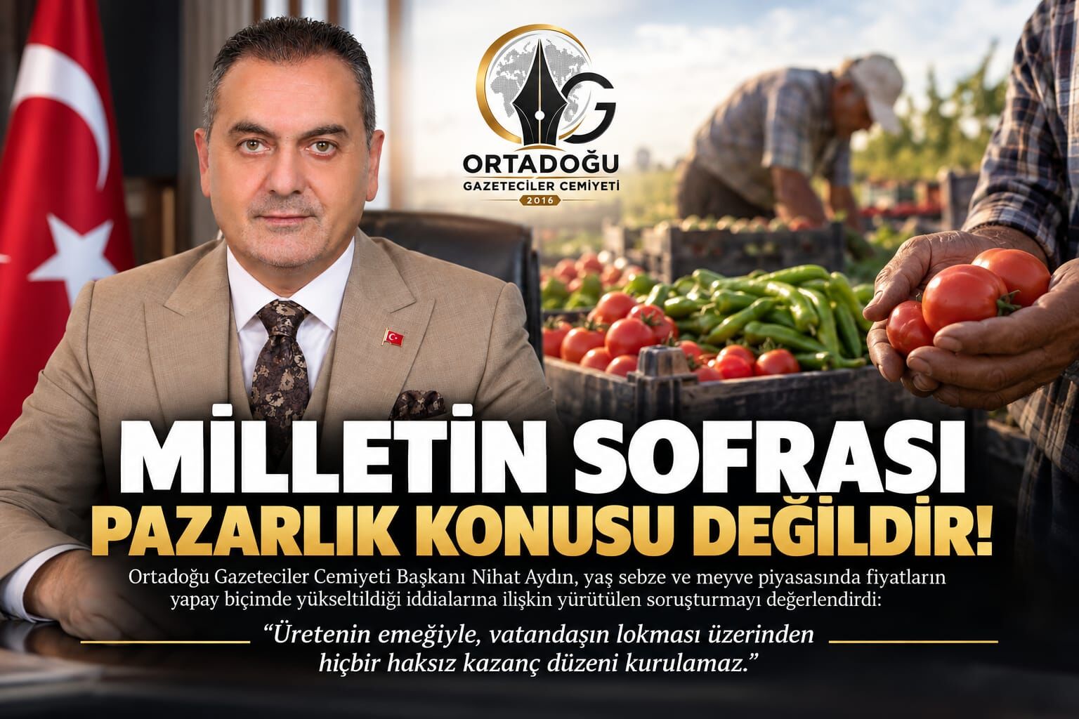 MİLLETİN SOFRASI PAZARLIK KONUSU DEĞİLDİR