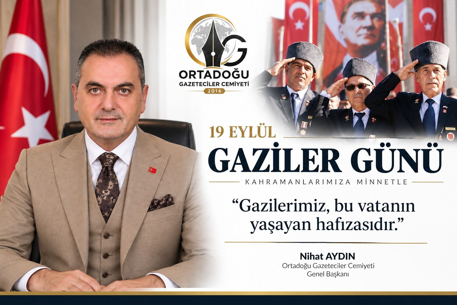Nihat Aydın: Gazilerimiz, Bu Vatanın Yaşayan Hafızasıdır”