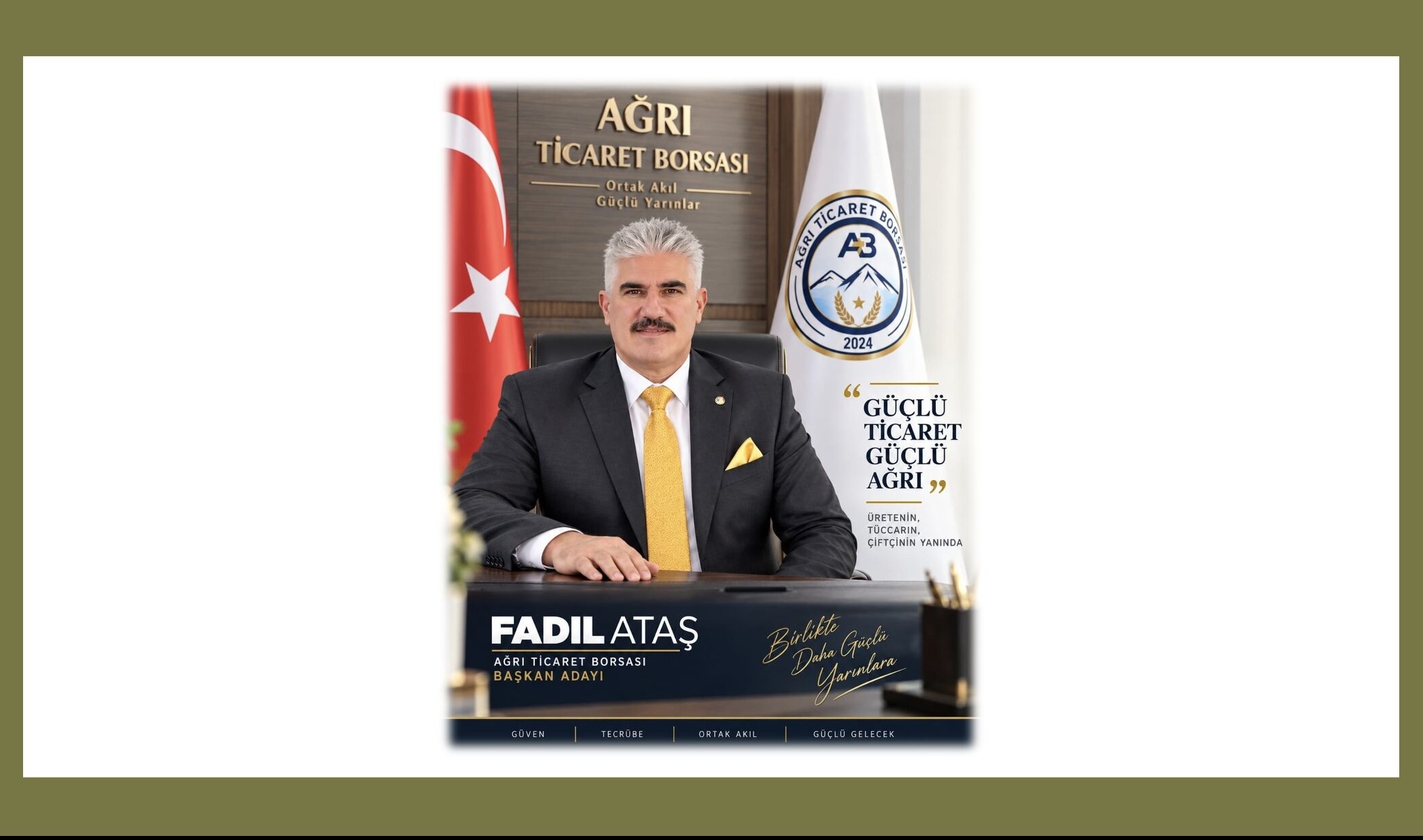 Ağrı Ticaret Borsası’nın Kuruluşuna İmza Atan Fadıl Ataş, Yeni Dönem İçin Yeniden Aday