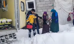 Kar, sağlık ekiplerine engel olamadı!