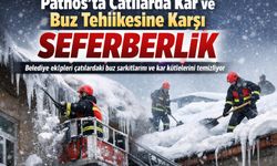 Patnos’ta Çatılardaki Kar ve Buz Tehlikesine Karşı Belediye Seferberliği