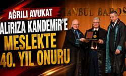 Ağrılı Avukat Alirıza Kandemir’e Meslekte 40. Yıl Onuru