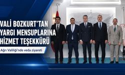 Ağrı Valiliği’nde Yargı Mensuplarına Veda: Vali Bozkurt’tan Hizmet Teşekkürü
