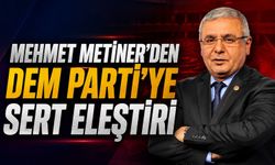 Mehmet Metiner’den DEM Parti’ye Sert Eleştiri