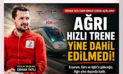Kızılay Başkanı Tatlı’dan hızlı tren eleştirisi geldi!