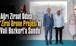 Ağrı Ziraat Odası “Zirai Droneler Projesi”ni Vali Bozkurt’a Sundu