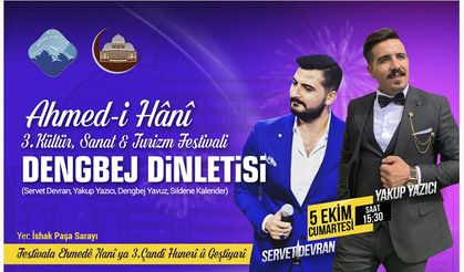 Ünlü Dengbejler Ahmed-i Hani Festivalinde Sahne Alıyor