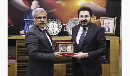 Başkan Sayan'dan,Ağrı İl Emniyet Müdürü Özen'e Ziyaret