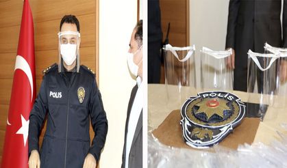 Ağrı ve Tunceli'de üretilen yüz koruyucu siperlikler polislere hediye edildi