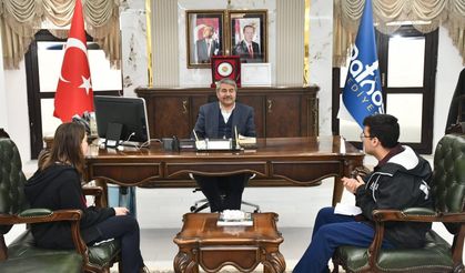 Başkan Taşkın, Fen Lisesi Öğrencilerini Ağırladı