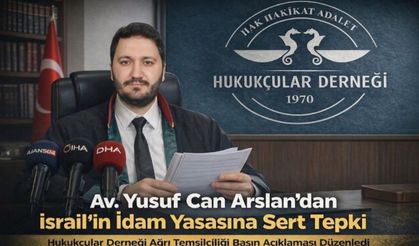 Av. Yusuf Can Arslan’dan İsrail’in İdam Yasasına Tepki