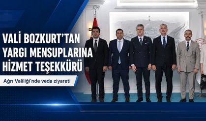 Ağrı Valiliği’nde Yargı Mensuplarına Veda: Vali Bozkurt’tan Hizmet Teşekkürü
