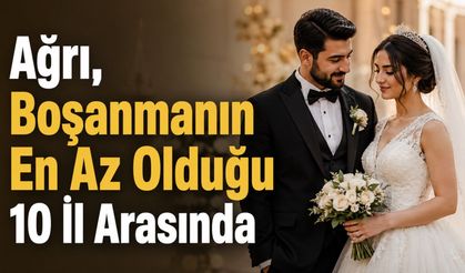 TÜİK Verileri: Ağrı Boşanma Oranının En Düşük Olduğu 10 İl Arasında
