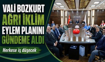 Vali Bozkurt Ağrı İklim Eylem Planını Gündeme Aldı: Herkese İş Düşecek