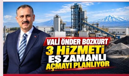 Vali Bozkurt 3 Hizmeti Eş Zamanlı Açmayı Planlıyor