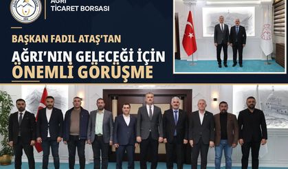 BAŞKAN FADIL ATAŞ’TAN AĞRI’NIN GELECEĞİ İÇİN ÖNEMLİ GÖRÜŞME