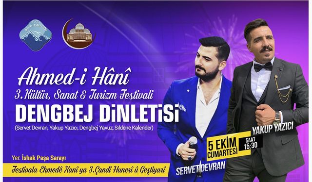 Ünlü Dengbejler Ahmed-i Hani Festivalinde Sahne Alıyor