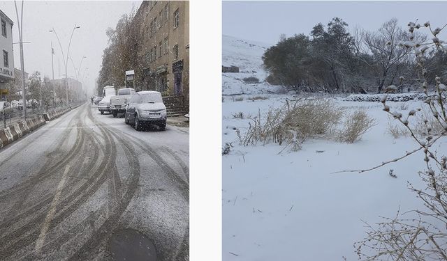 Ağrı'ya  kış erken geldi