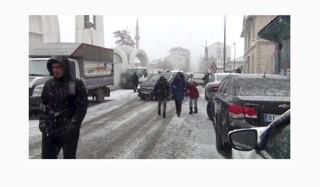 Ağrı'da Başlayan Kar Yağışı Etkili Oluyor