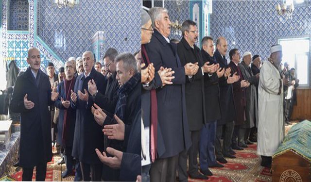 İçişleri Bakanı Soylu Ağrı'da Siyasetçi A.İ.Varol'un Cenaze Törenine Katıldı