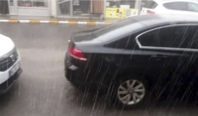 Ağrı'nın Eleşkirt ilçesinde sağanak, yaşamı olumsuz etkiledi.
