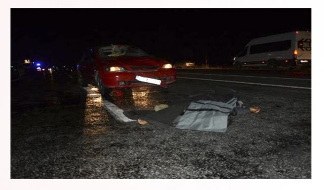 Ağrı'da otomobilin çarptığı bir kişi hayatını kaybetti