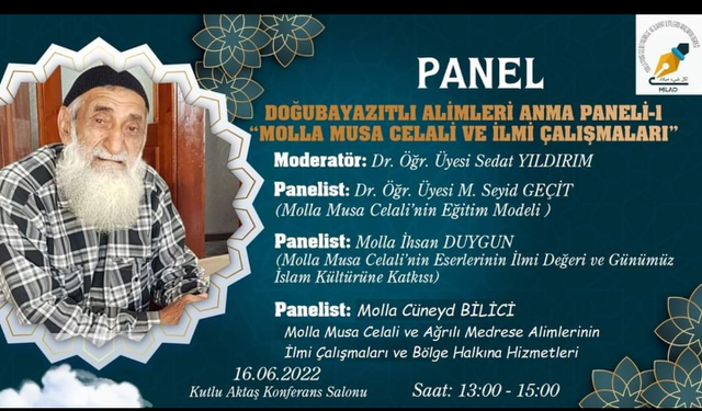 Ağrı’da ‘Doğubayazıt Alimleri Anma Paneli’ düzenleniyor!