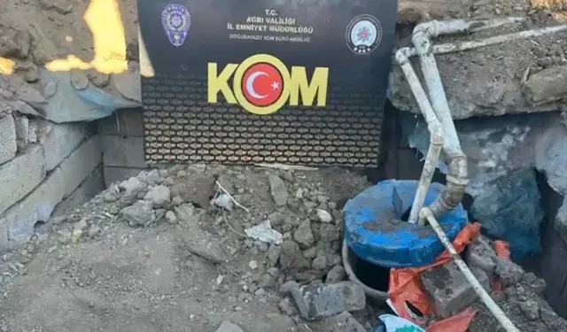 Ağrı’da gömülü tankın içinde kaçak motorin bulundu!