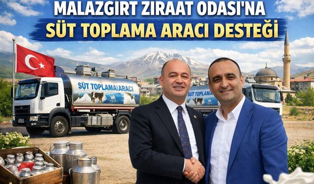 Malazgirt Ziraat Odası’na süt toplama aracı desteği