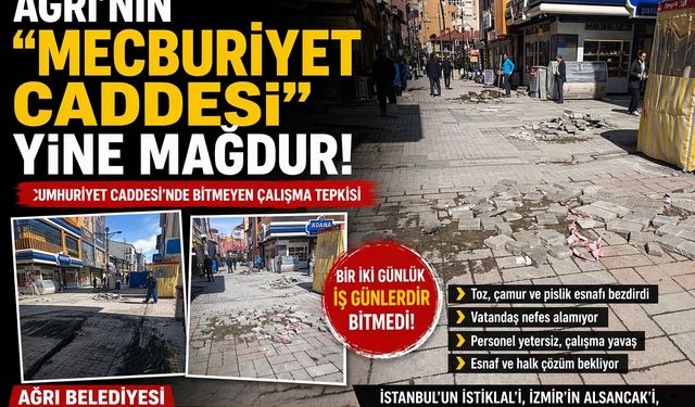 Ağrı’nın “Mecburiyet Caddesi”nde Bitmeyen Çalışma Tepkisi