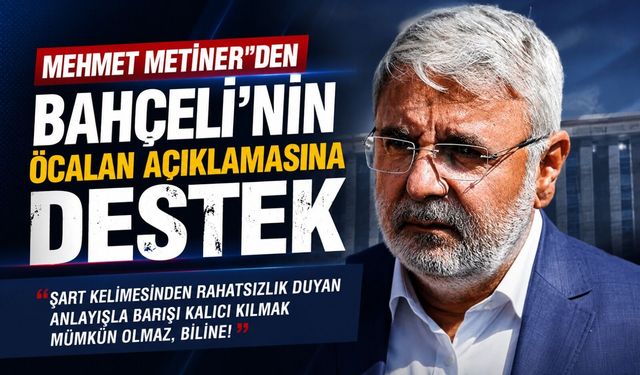 Mehmet Metiner’den Bahçeli’nin Öcalan Açıklamasına Destek