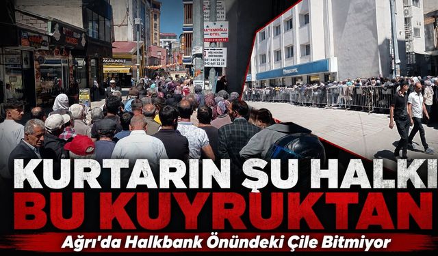 Kurtarın Şu Halkı Bu Kuyruktan: Ağrı’da Halkbank Önündeki Çile Bitmiyor