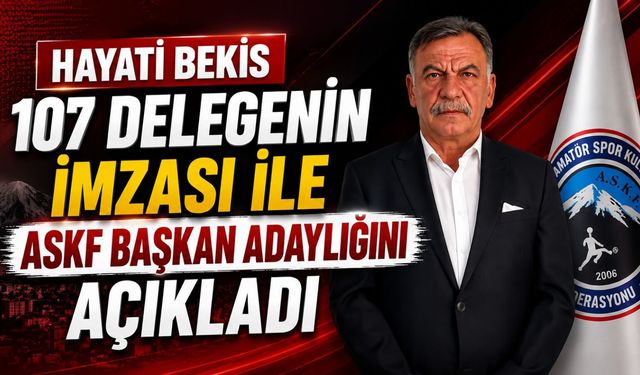 Hayati Bekis, Ağrı ASKF Başkan Adaylığını Açıkladı