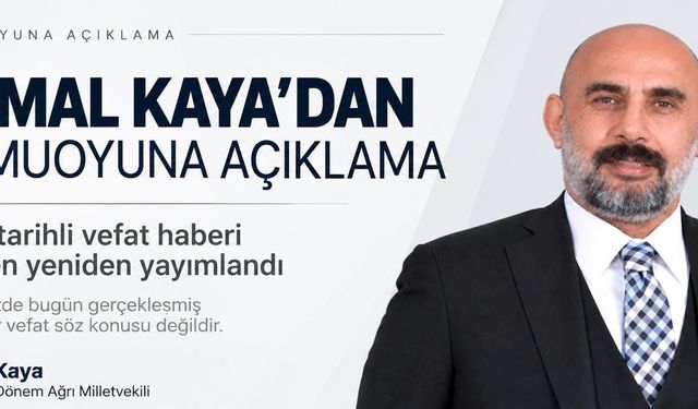 CEMAL KAYA’DAN KAMUOYUNA AÇIKLAMA: 2021 TARİHLİ VEFAT HABERİ SEHVEN YENİDEN YAYIMLANDI