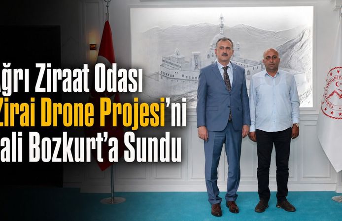 Ağrı Ziraat Odası “Zirai Droneler Projesi”ni Vali Bozkurt’a Sundu