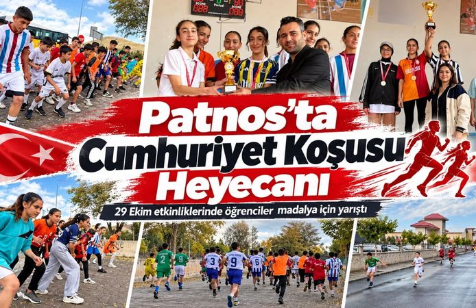 Patnos'ta Cumhuriyet Bayramı Öncesi Genç Sporcular Parkura Çıktı