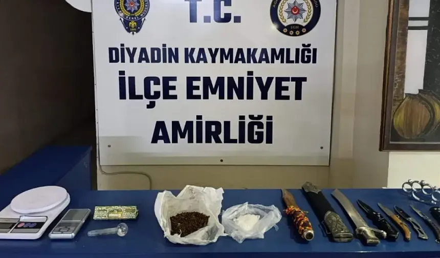Diyadin’de uyuşturucu operasyonu düzenlendi!