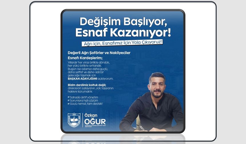Özkan Oğur: “Değişim Başlıyor, Esnaf Kazanıyor”