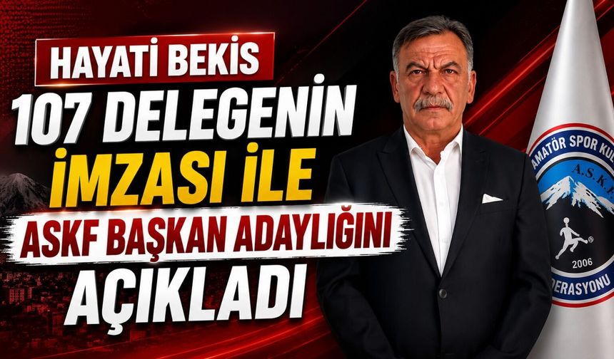 Hayati Bekis, Ağrı ASKF Başkan Adaylığını Açıkladı