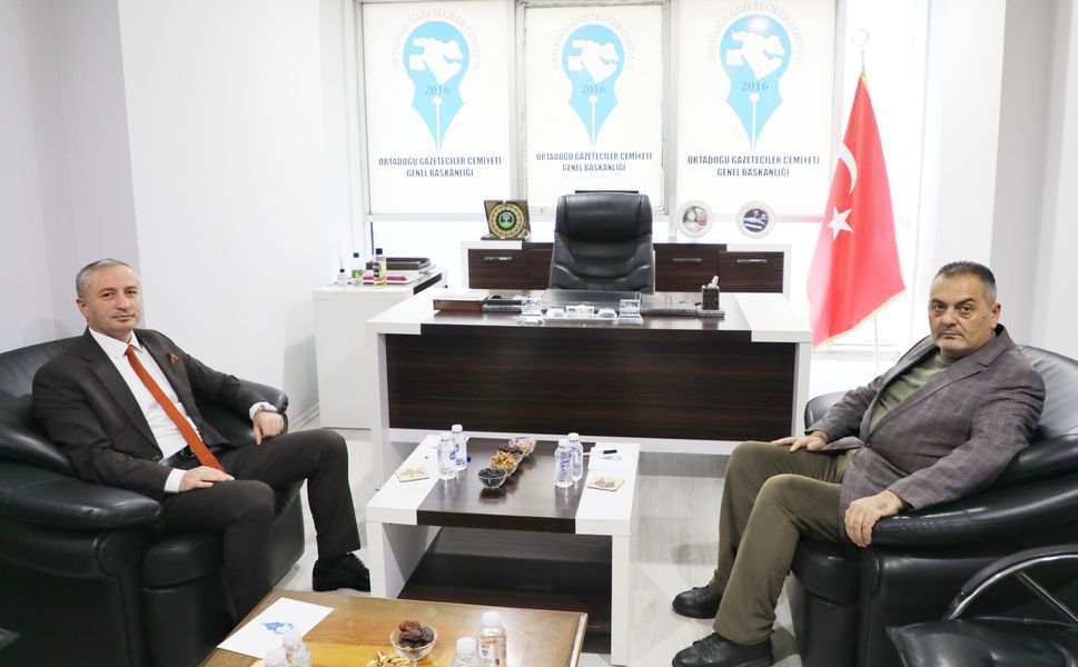 Ağrı Milli Eğitim Müdürü Kökrek, Ortadoğu Gazeteciler Cemiyeti’ni ziyaret etti
