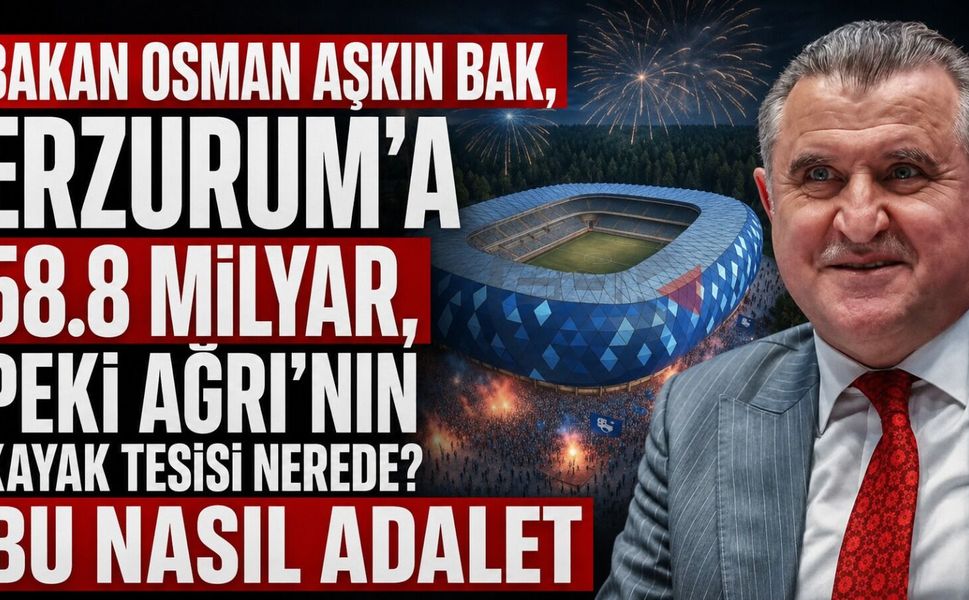 Erzurum’a 5,8 Milyarlık Yeni Stadyum, Ağrı’ya Eski Stadın Tribünü!